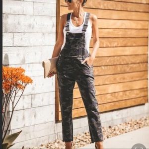 Vici Break Ranks camo pocketed overalls